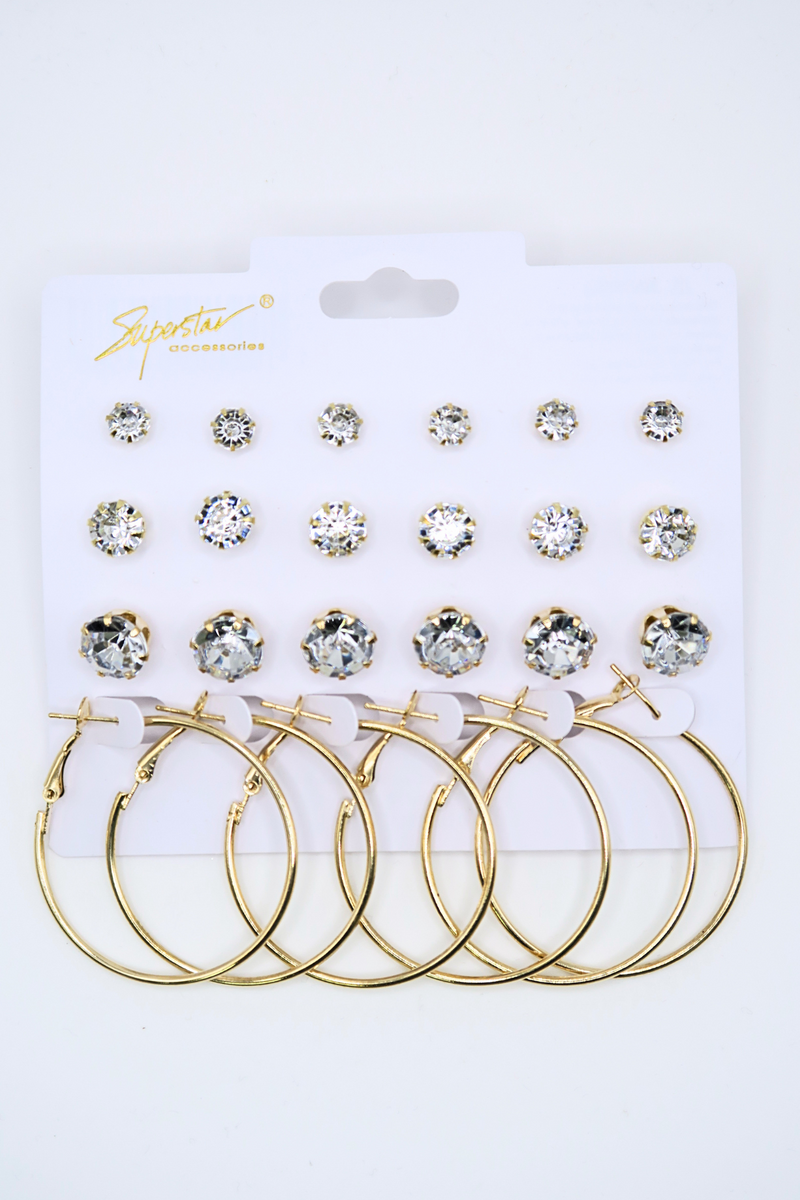 Jeans Warehouse Hawaii - MULTI ON CARD - LUXE EARRING SET | By AMEN TRADING