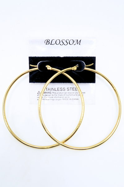 Jeans Warehouse Hawaii - BASIC HOOPS - LARGE GOLD HOOPS | By JOIA TRADING