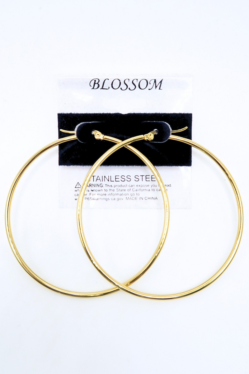 Jeans Warehouse Hawaii - BASIC HOOPS - LARGE GOLD HOOPS | By JOIA TRADING