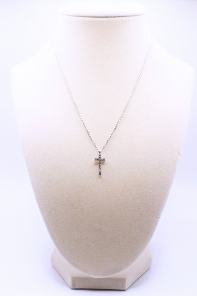 Jeans Warehouse Hawaii - NECKLACE SHORT PENDANT - SMALL SILVER CROSS NECKLACE | By PRINCE CO