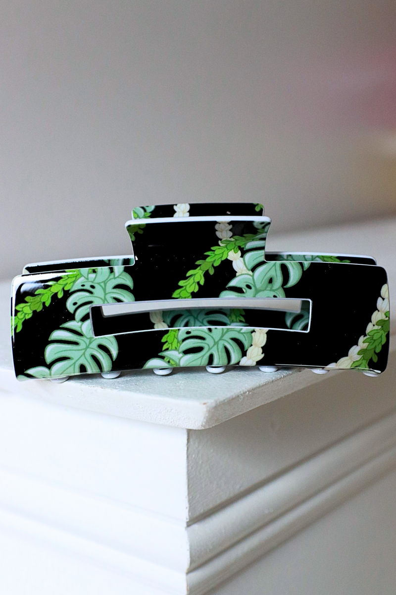 Jeans Warehouse Hawaii - CLAW CLIPS - MONSTERA PIKAKE CLAW CLIP | By GREENWELL PROMOTIONS LTD