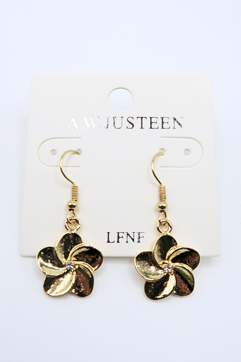 Jeans Warehouse Hawaii - FASHION DANGLES NON PROMO - PLUMERIA DANGLE EARRINGS | By PRINCE CO