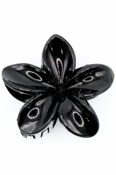 Jeans Warehouse Hawaii - CLAW CLIPS - BLACK PLUMERIA CLAW CLIP | By GREENWELL PROMOTIONS LTD