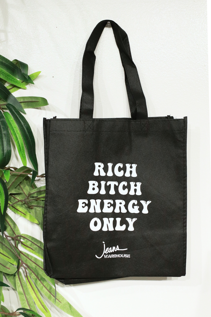 Jeans Warehouse Hawaii - RECYCLE BAGS (NEW) - RICH BITCH REUSABLE BAG | By J&H TRADING, INC.