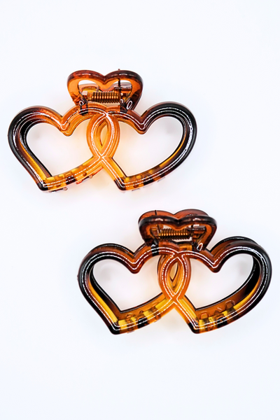 Jeans Warehouse Hawaii - CLAW CLIPS - TORTOISE HEART CLAW CLIP | By JOIA TRADING