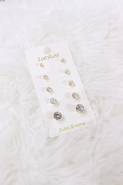 Jeans Warehouse Hawaii - CUBIC Z STUDS - MULTI SIZE GOLD STUDS PACK | By LB COLLECTION (LB'S FASH