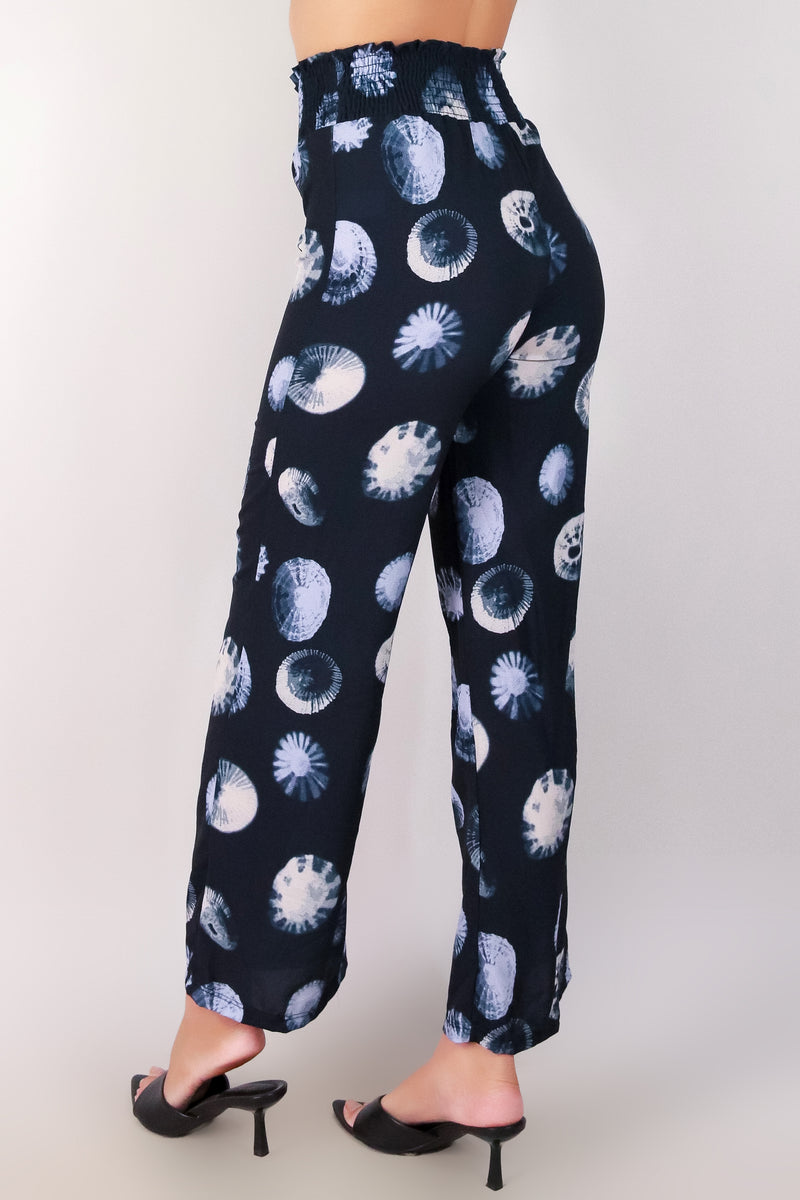 Jeans Warehouse Hawaii - PRINT WOVEN PANTS - OPIHI SMOCKED WAIST PANTS | By LUZ