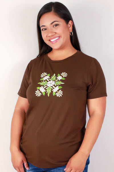 Jeans Warehouse Hawaii - PLUS S/S SCREENS - MAILE PIKAKE LEI TEE | By LUZ