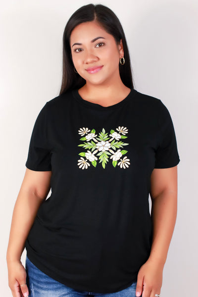 Jeans Warehouse Hawaii - PLUS S/S SCREENS - MAILE PIKAKE LEI TEE | By LUZ