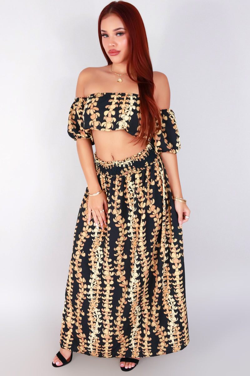 Jeans Warehouse Hawaii - MATCHING SEPARATES - OFF SHOULDER PUAKENIKENI CROP TOP | By LUZ