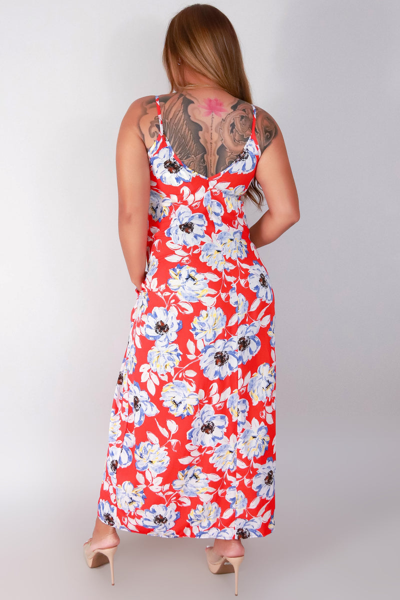 Jeans Warehouse Hawaii - PRINT LONG DRESSES - SLEEVELESS PEONY MAXI DRESS | By TYCHE