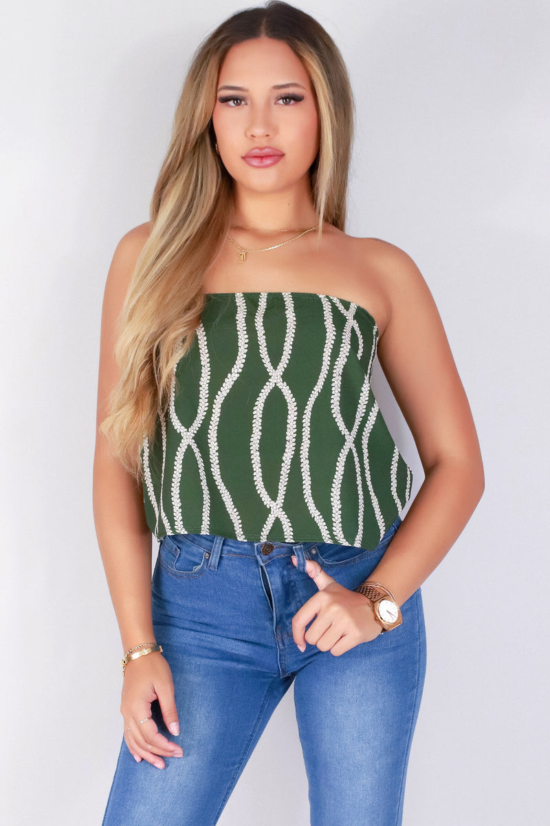 Jeans Warehouse Hawaii - TANK PRINT WOVEN DRESSY TOPS - LEI MOMI CROP TOP | By LUZ