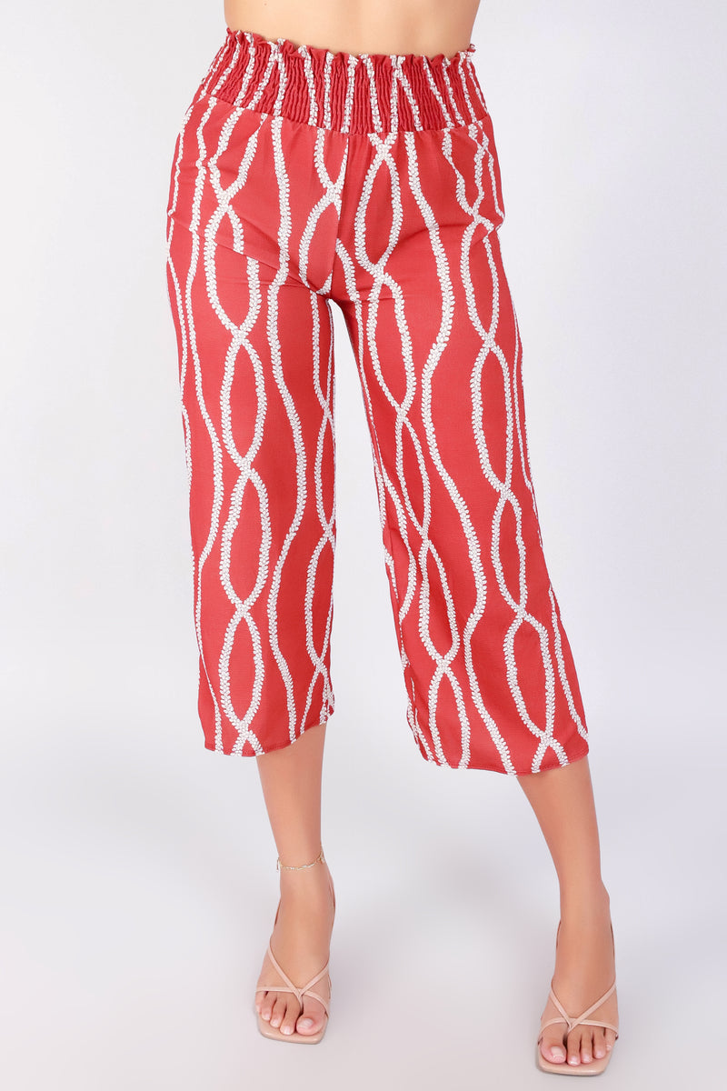 Jeans Warehouse Hawaii - PRINT WOVEN CAPRI&