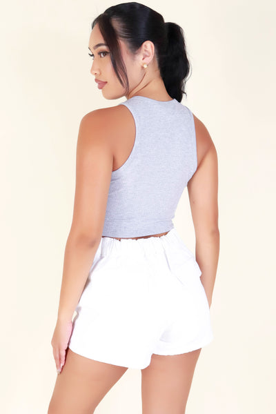 Jeans Warehouse Hawaii - TANK/TUBE SOLID BASIC - OUT OF TIME CROP TOP | By CRESCITA APPAREL/SHINE I