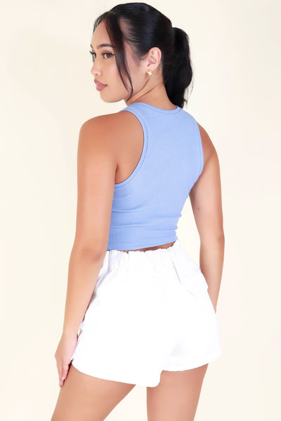 Jeans Warehouse Hawaii - TANK/TUBE SOLID BASIC - FRESH START CROP TOP | By CRESCITA APPAREL/SHINE I