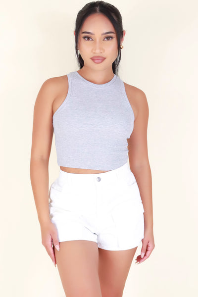 Jeans Warehouse Hawaii - TANK/TUBE SOLID BASIC - FRESH START CROP TOP | By CRESCITA APPAREL/SHINE I