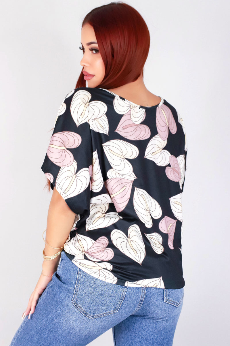 Jeans Warehouse Hawaii - SS PRINT - ANTHURIUM DOLMAN TOP | By LUZ