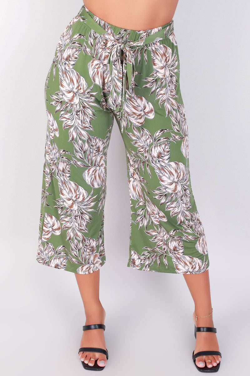 Jeans Warehouse Hawaii - PRINT KNIT CAPRI&