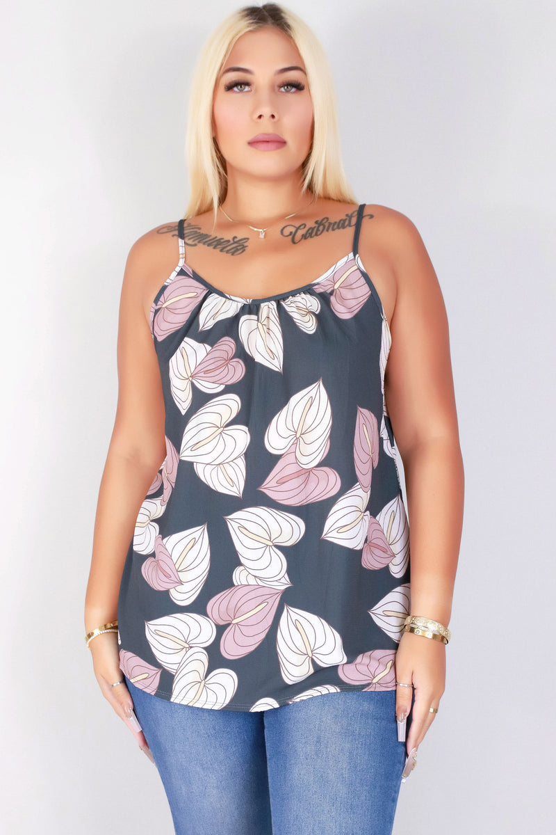 Jeans Warehouse Hawaii - PLUS S/L PRINT WOVEN TOPS - ANTHURIUM TOP | By LUZ