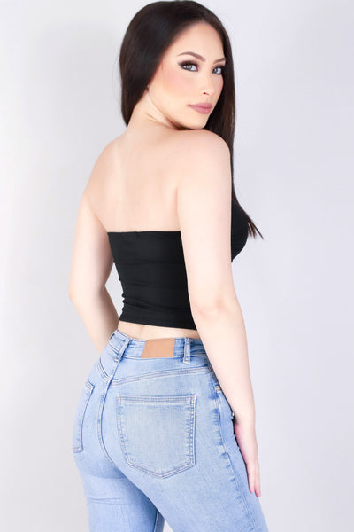 Jeans Warehouse Hawaii - SL CASUAL SOLID - WHAT'S UP CROP TOP | By TIMING