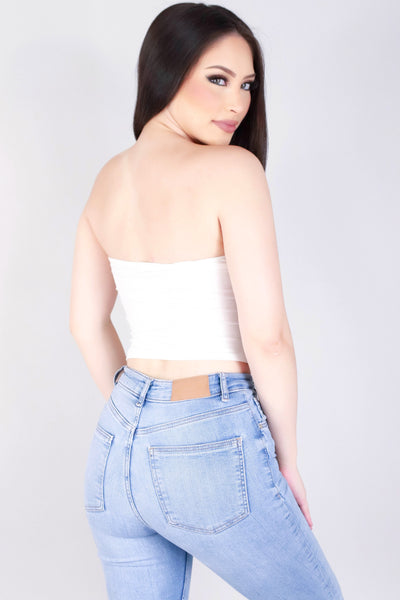 Jeans Warehouse Hawaii - SL CASUAL SOLID - WHAT'S UP CROP TOP | By TIMING