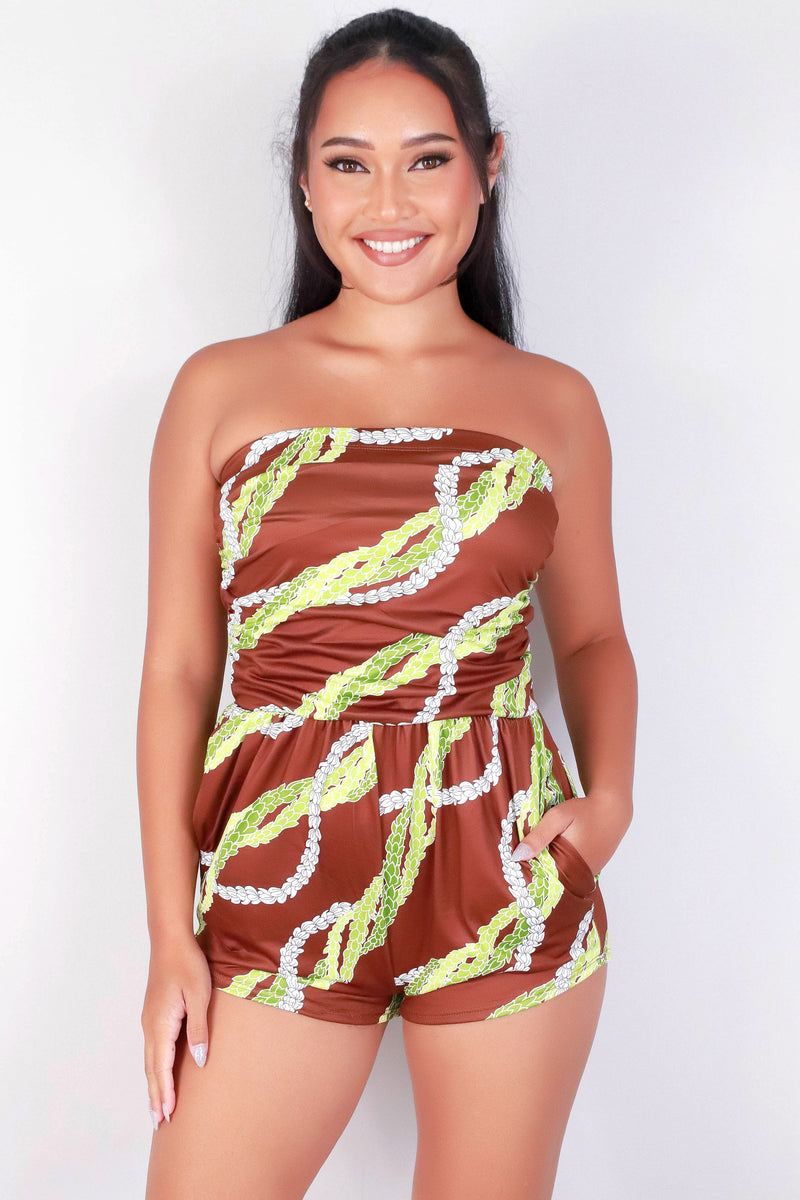 Jeans Warehouse Hawaii - PRINT CASUAL ROMPERS - PAKALANA TUBE ROMPER | By LUZ