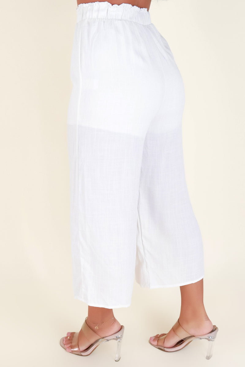 Jeans Warehouse Hawaii - SOLID WOVEN CAPRI&