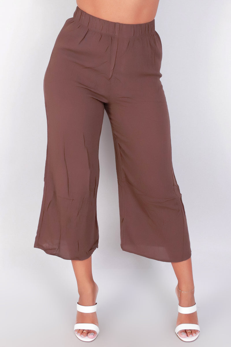 Jeans Warehouse Hawaii - SOLID WOVEN CAPRI&