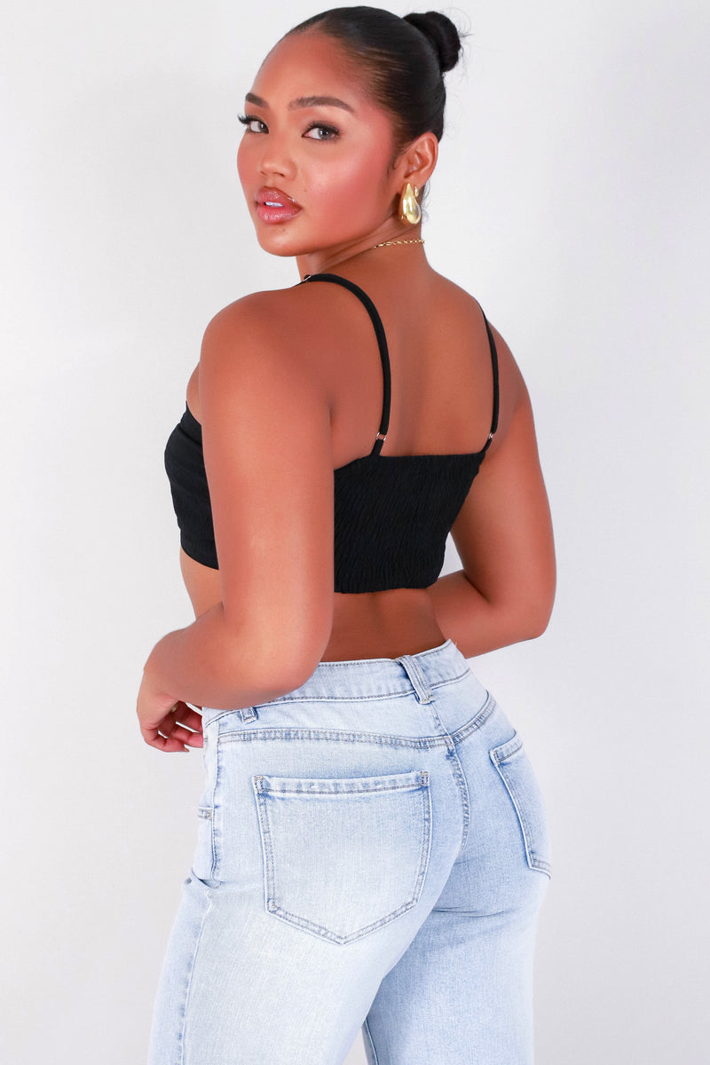 Jeans Warehouse Hawaii - TANK SOLID WOVEN DRESSY TOPS - FIND ME CROP TOP | By TIMING