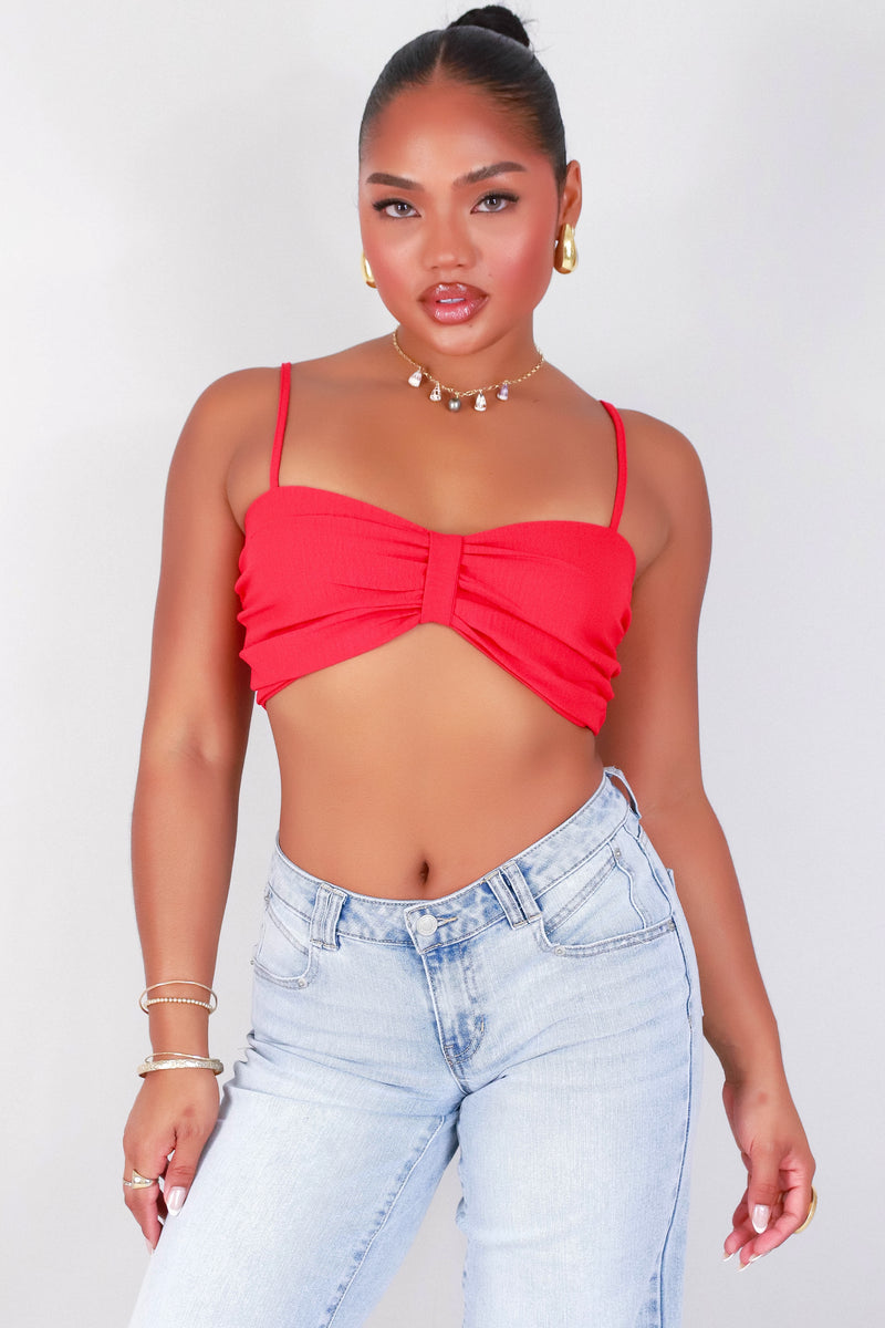 Jeans Warehouse Hawaii - TANK SOLID WOVEN DRESSY TOPS - FIND ME CROP TOP | By TIMING