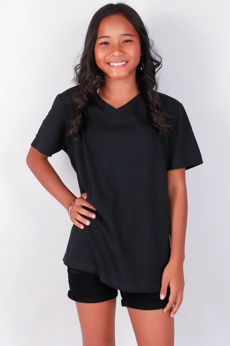 Jeans Warehouse Hawaii - S/S SOLID TOPS 7-16 - EVERY GIRL NEEDS THIS TEE | KIDS SIZE 7-16 | By SEASONAL OFF PRICE