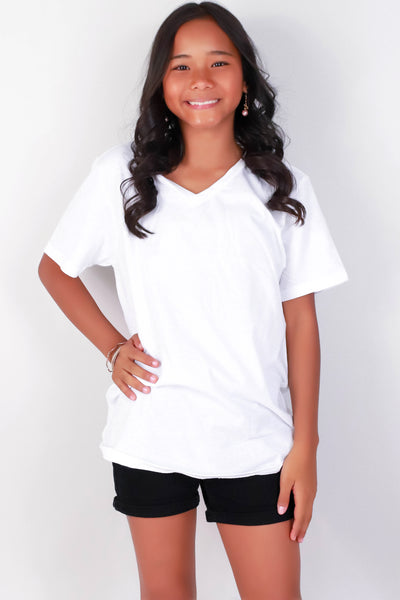 Jeans Warehouse Hawaii - S/S SOLID TOPS 7-16 - EVERY GIRL NEEDS THIS TEE | KIDS SIZE 7-16 | By SEASONAL OFF PRICE