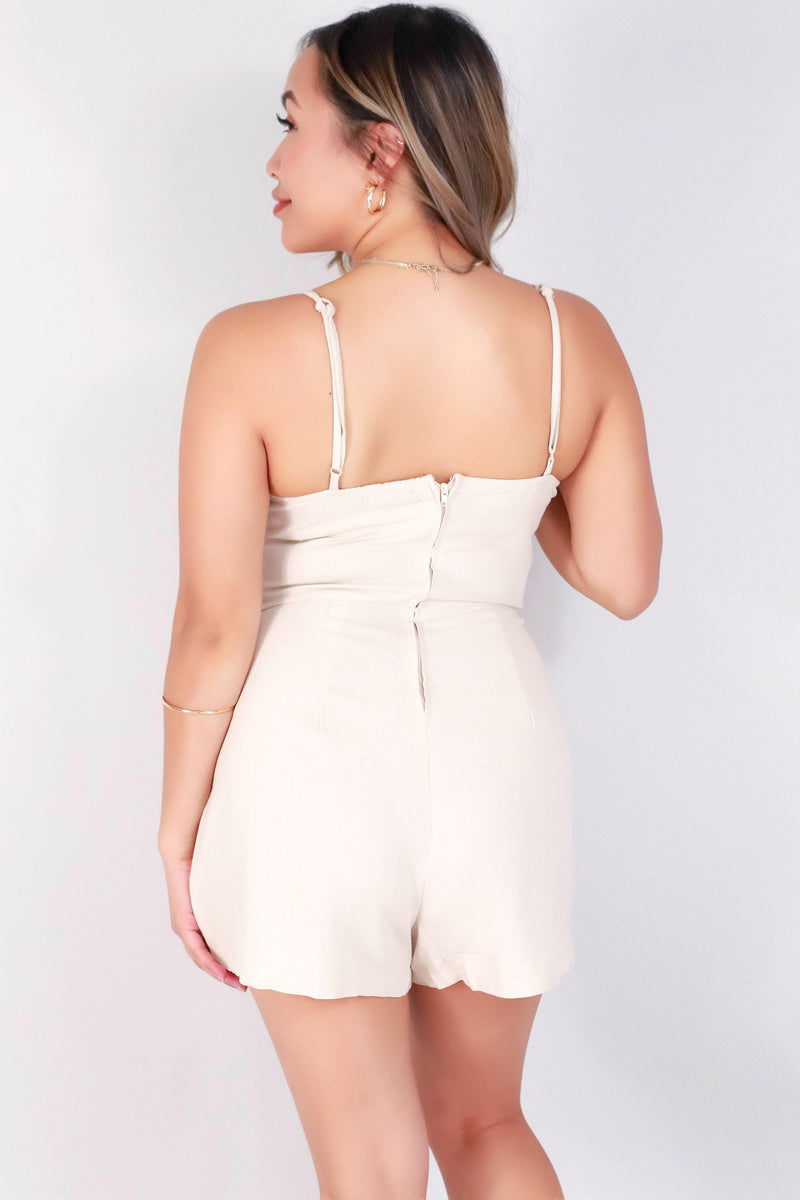 Jeans Warehouse Hawaii - SOLID ROMPERS - SLEEVELESS WRAP FRONT ROMPER | By TRIXXI