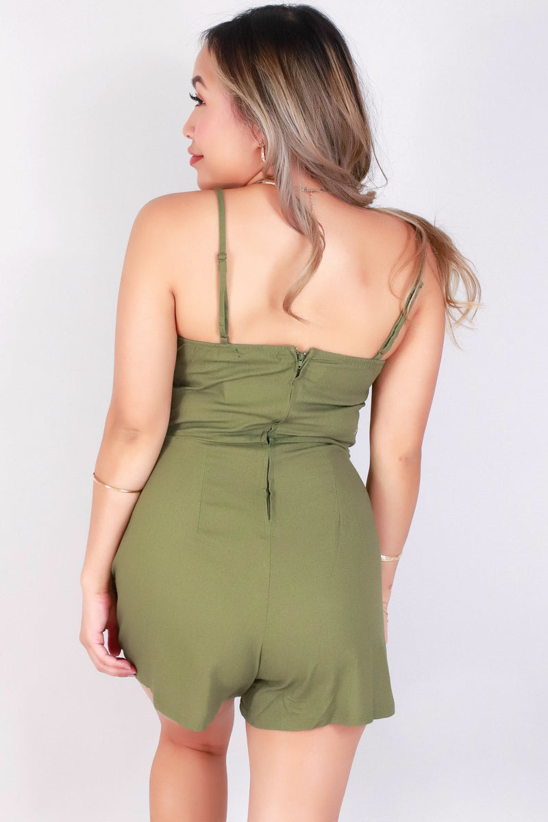 Jeans Warehouse Hawaii - SOLID ROMPERS - SLEEVELESS WRAP FRONT ROMPER | By TRIXXI