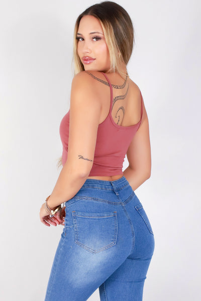 Jeans Warehouse Hawaii - TANK/TUBE SOLID BASIC - TRY AGAIN CROP TOP | By ACTIVE USA