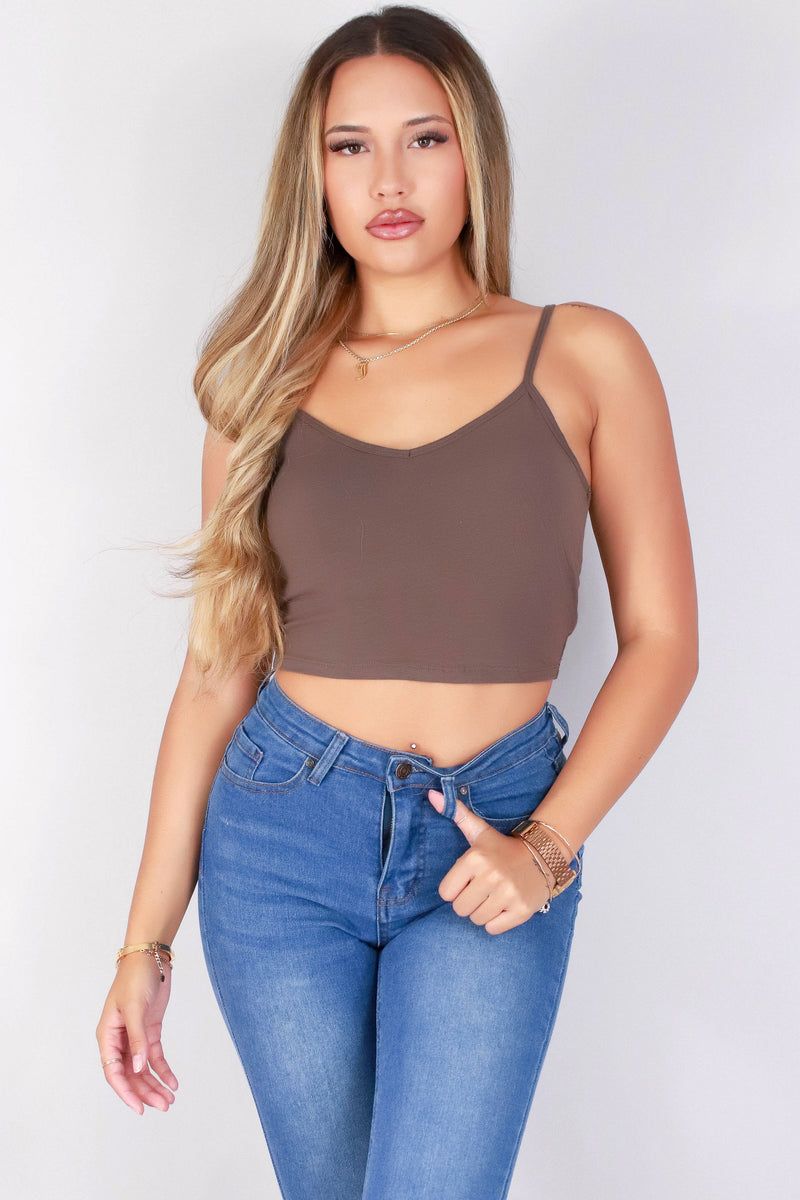 Jeans Warehouse Hawaii - TANK/TUBE SOLID BASIC - TRY AGAIN CROP TOP | By ACTIVE USA