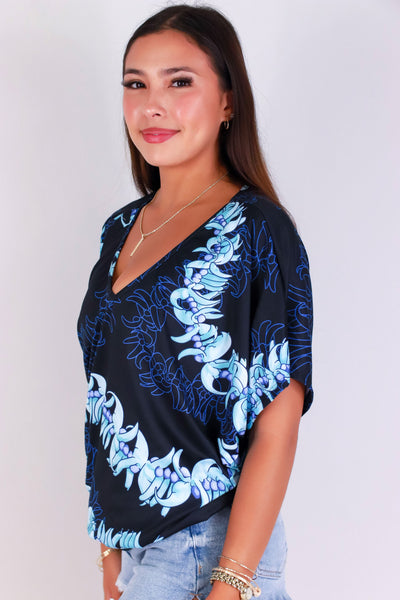Jeans Warehouse Hawaii - SS PRINT - JADE DOLMAN TOP | By LUZ