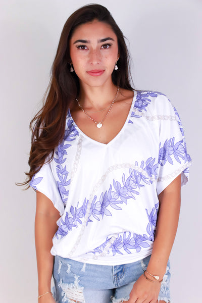 Jeans Warehouse Hawaii - SS PRINT - HONOHONO DOLMAN TOP | By LUZ
