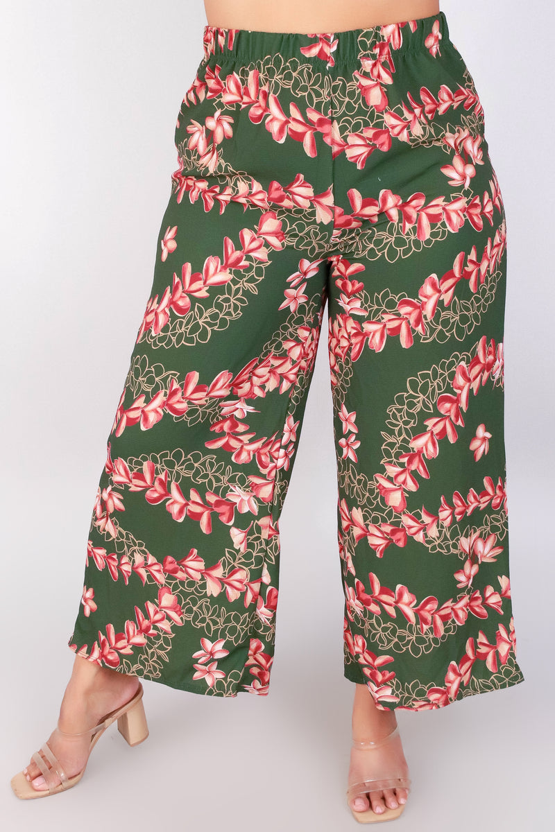 Jeans Warehouse Hawaii - PLUS PRINT WOVEN CAPRI&