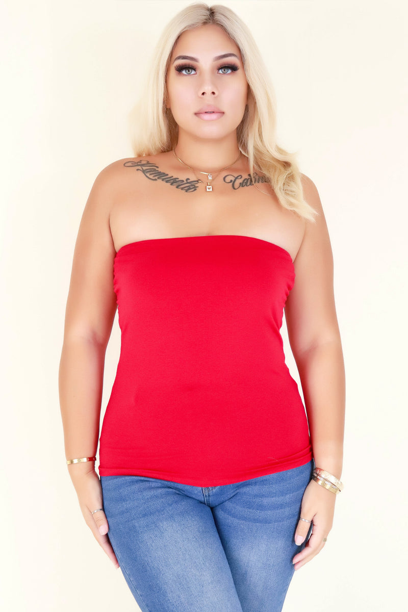 Jeans Warehouse Hawaii - PLUS BASIC TUBE TOPS - TOO CLOSE TUBE TOP | By CRESCITA APPAREL/SHINE I