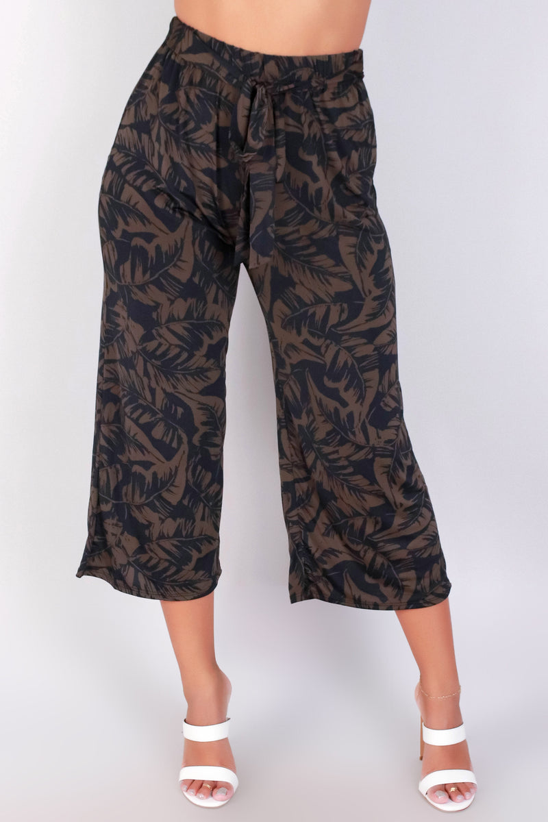 Jeans Warehouse Hawaii - PRINT KNIT CAPRI&