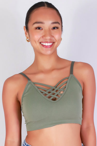Jeans Warehouse Hawaii - TANK/TUBE SOLID BASIC - IN THE CROSSFIRE BRALETTE | By ZENANA (KC EXCLUSIVE,INC
