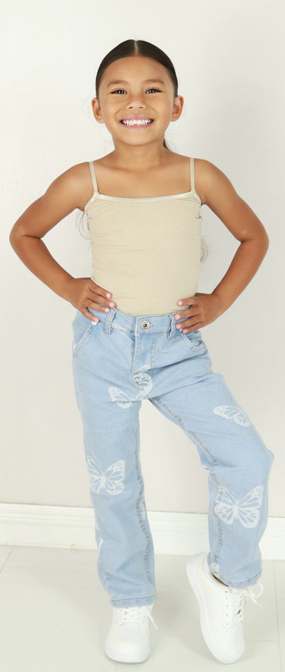 Jeans Warehouse Hawaii - DENIM 2T-4T - BUTTERFLY FLY AWAY JEANS | KIDS SIZE 2T-4T | By LORENCY & CO