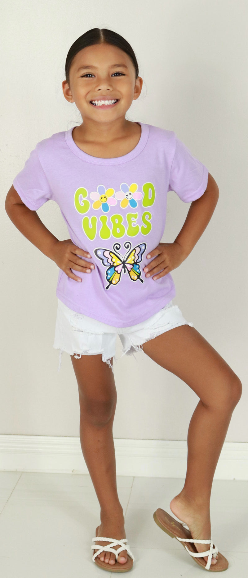 Jeans Warehouse Hawaii - S/S PRINT TOPS 2T-4T - GOOD VIBES TOP | KIDS SIZE 2T-4T | By CUTIE PATOOTIE