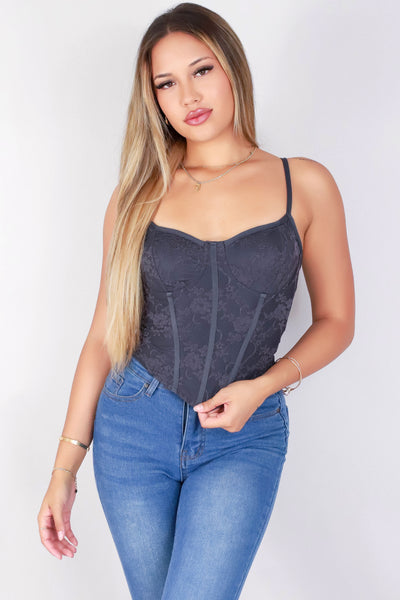 Jeans Warehouse Hawaii - SL CASUAL SOLID - DRIVE YOU WILD CORSET TOP | By ALMOST FAMOUS