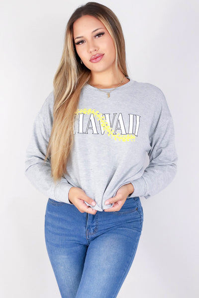 Jeans Warehouse Hawaii - L/S SCREEN - HAWAII PUAKENIKENI SWEATER | By ORGANIC GENERATION