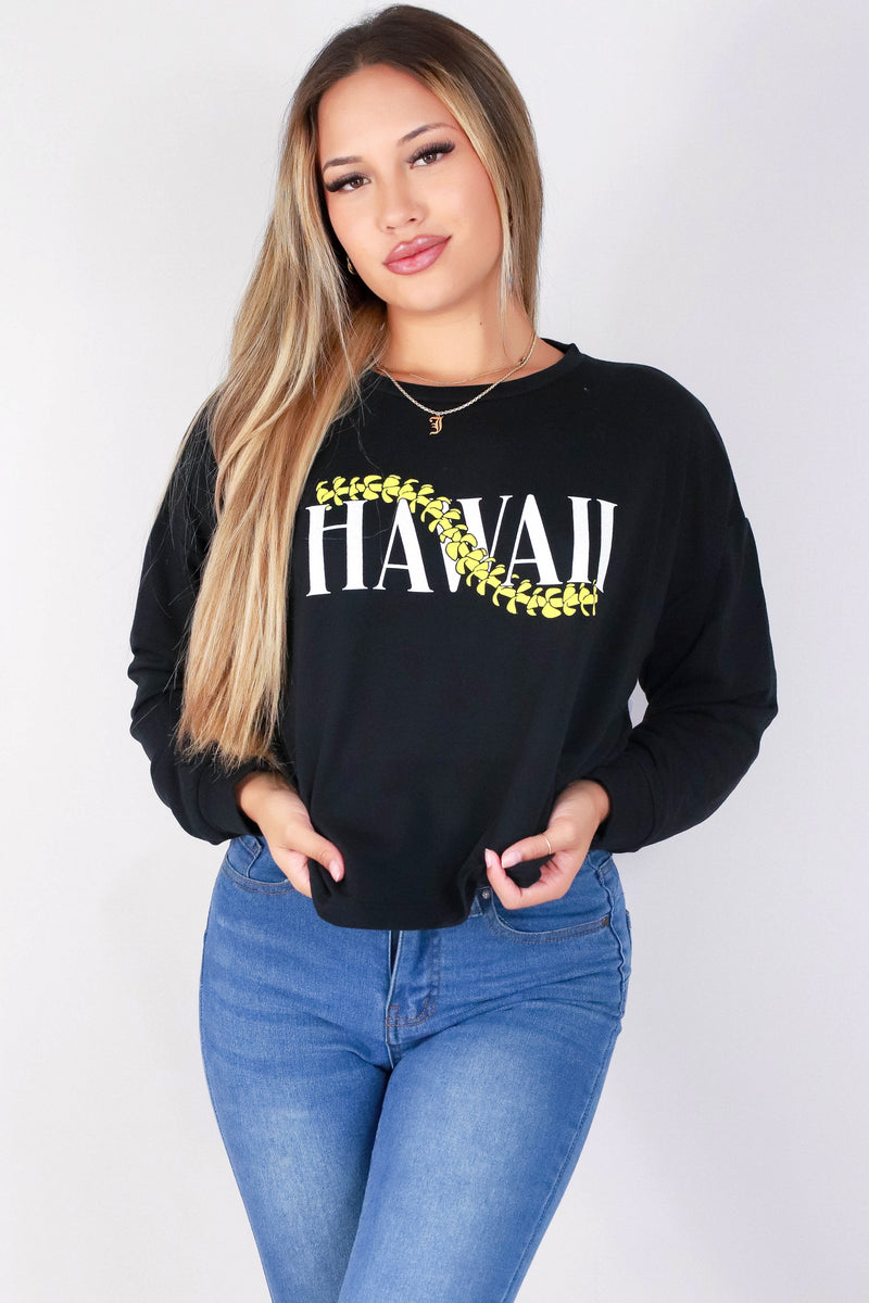 Jeans Warehouse Hawaii - L/S SCREEN - HAWAII PUAKENIKENI SWEATER | By ORGANIC GENERATION