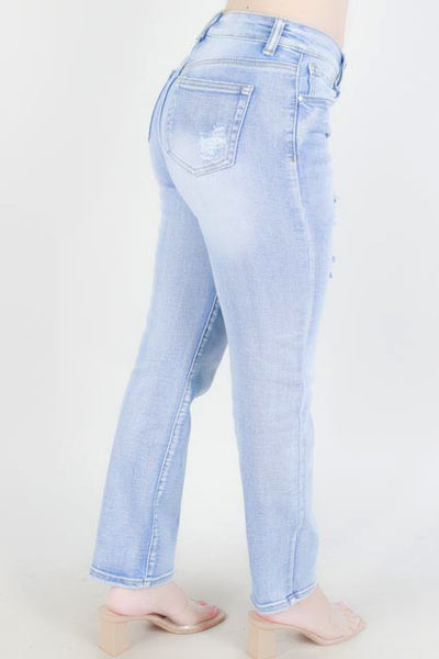 Jeans Warehouse Hawaii - JEANS - NATALIE STRAIGHT LEG JEANS | By WAX JEAN