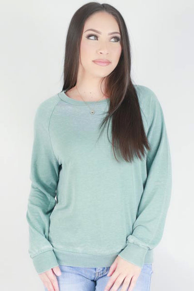 Jeans Warehouse Hawaii - SOLID LONG SLV TOPS - CHECK ME OUT SWEATER | By GOOD STUFF APPAREL