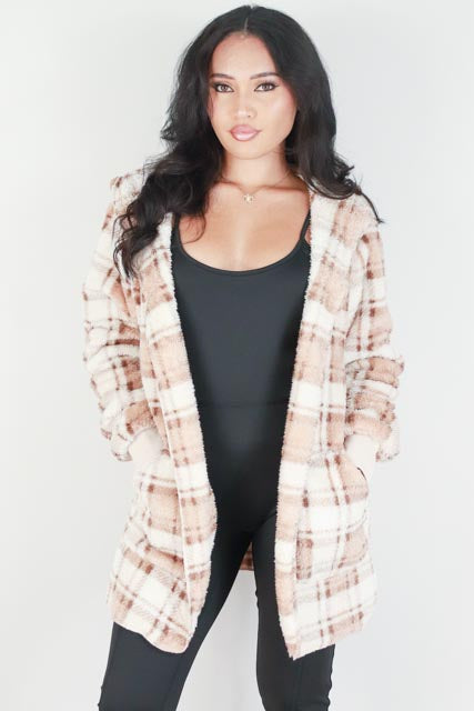 Jeans Warehouse Hawaii - OUTERWEAR - OPEN FRONT FAUX FUR JACKET | By VERY J